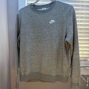 Nike Light Gray Fleece Sweatshirt